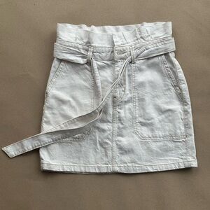 FREE PEOPLE White Belted Skirt
